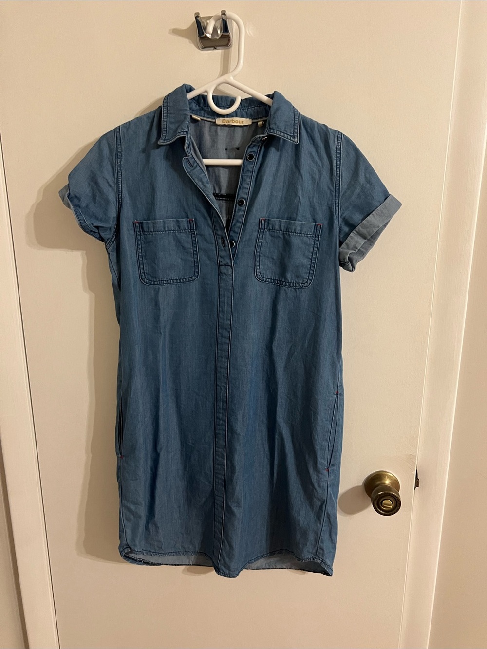 Barbour Denim Shift Dress in Blue